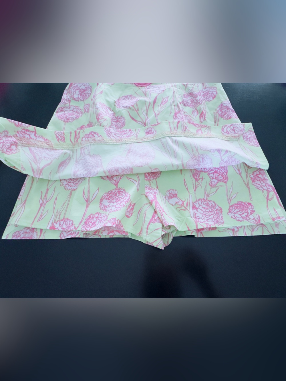 Lilly Pulitzer Elanie Skirted Shift Romper in Pistachio Macaron Alina. Size 12 - Picture 12 of 16